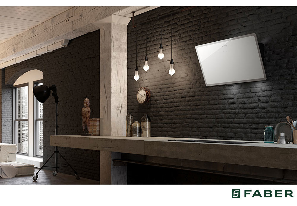 Εικόνα της Απορροφητήρας Faber Glam-Light Transparent A80  Καμινάδα 80cm