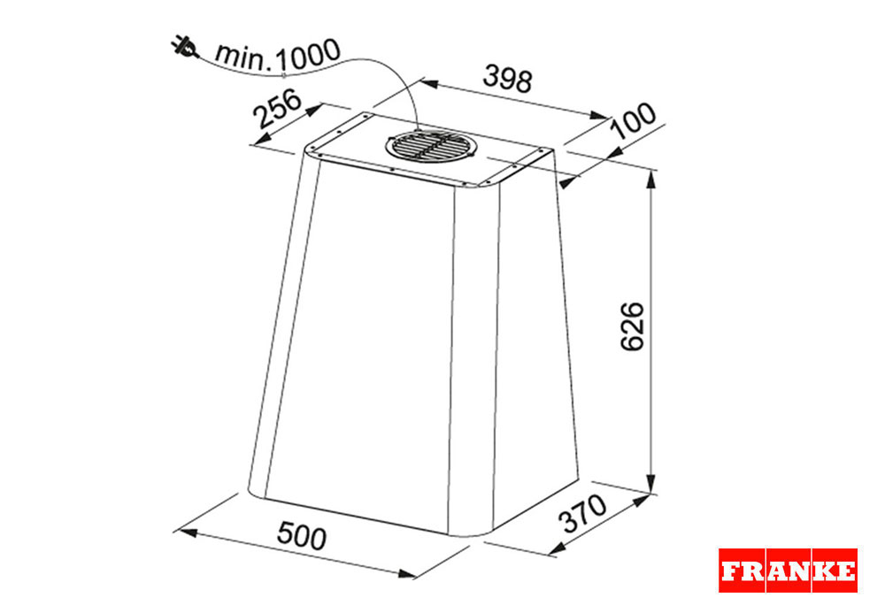 Εικόνα της Απορροφητήρας Franke Smart Deco FSMD 508 WH Λευκό Καμινάδα 50cm 3105001012