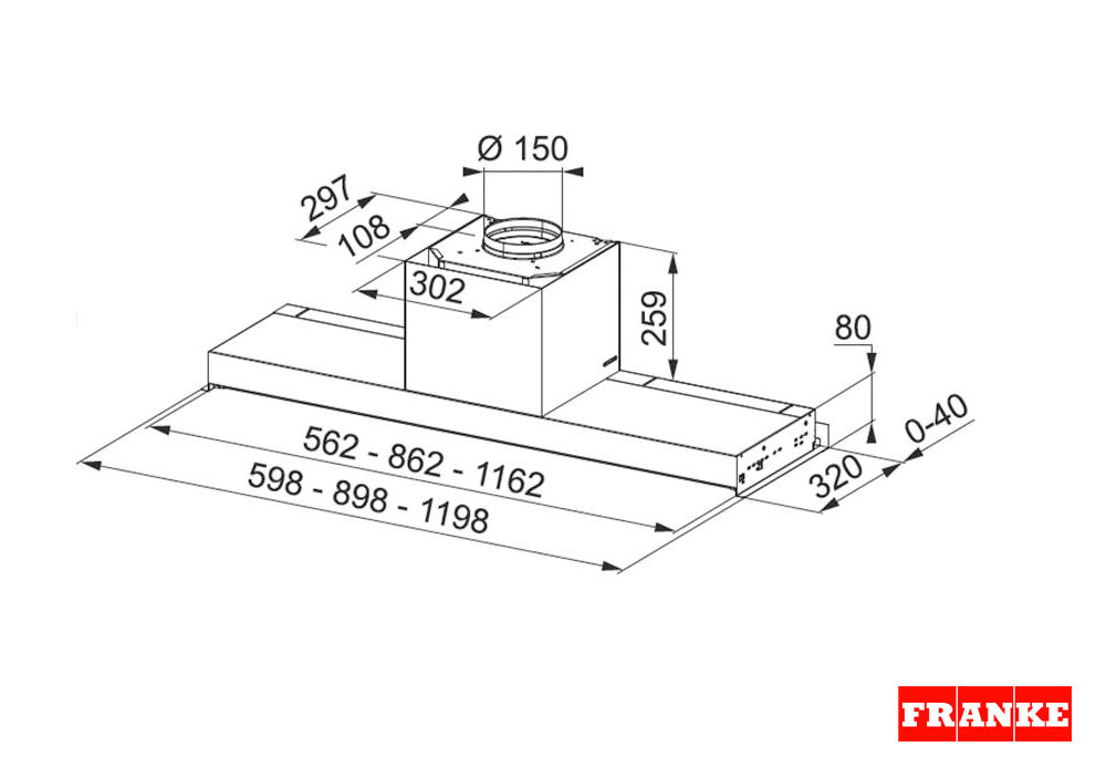 Εικόνα της Απορροφητήρας Franke Style Pro FSTPRO 608 Inox Εντοιχιζόμενος 60cm 3104001016