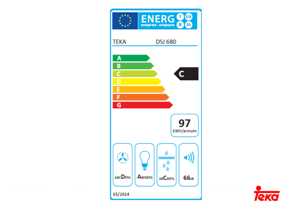 Εικόνα της Απορροφητήρας Teka DSJ 980 Καμινάδα 90cm Inox F.843