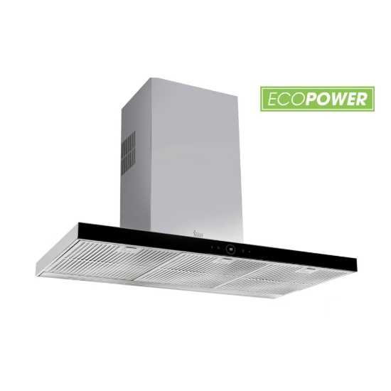 Εικόνα της Απορροφητήρας Teka Perfecta 4 DLH 985 T Καμινάδα 90cm Inox/Μαύρο Κρύσταλλο