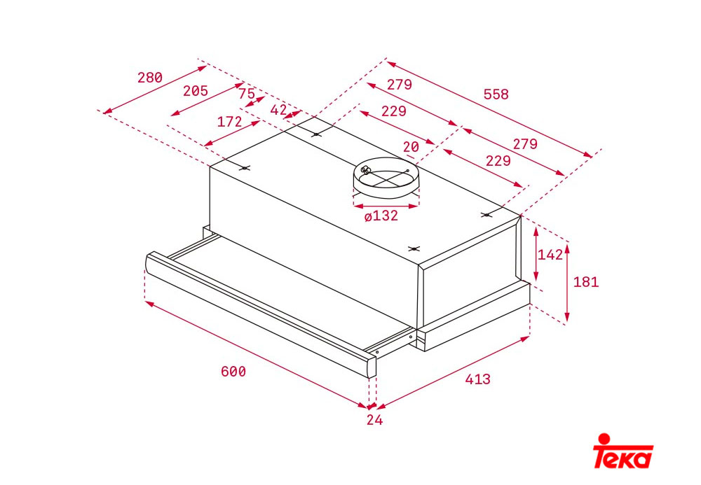 Εικόνα της Απορροφητήρας Teka TL 6310 Συρόμενος 60cm Λευκός F.875.WH