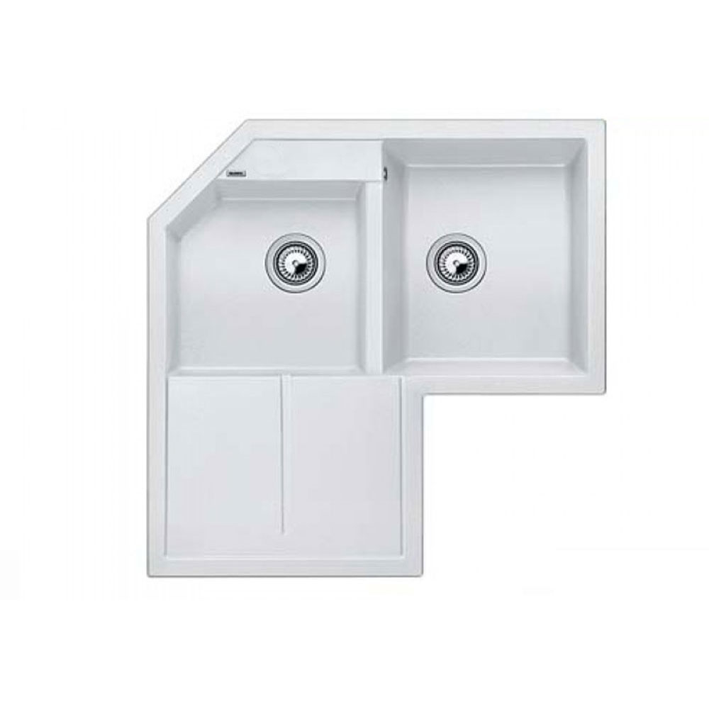 Εικόνα της Γωνιακός Νεροχύτης Blanco Metra 9 E Silgranit 83x83cm White 515568