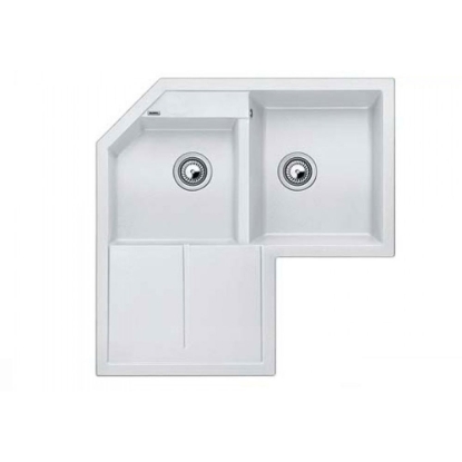 Εικόνα της Γωνιακός Νεροχύτης Blanco Metra 9 E Silgranit 83x83cm White 515568