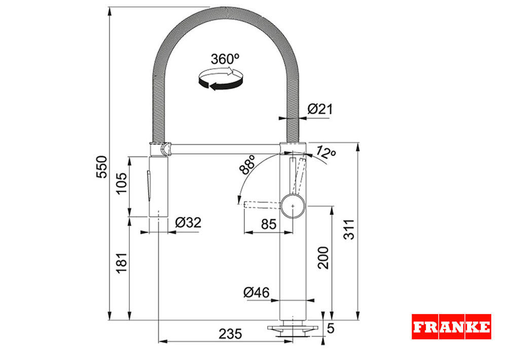Εικόνα της Μπαταρία Κουζίνας Franke Pescara Semi-Pro XL Inox 3153101009