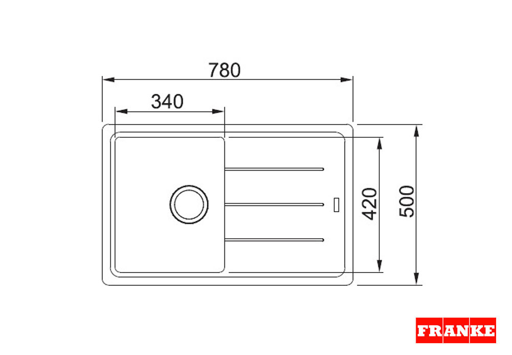 Εικόνα της Νεροχύτης Franke Basis BFG 611 (78x50) Coffee 3145518663