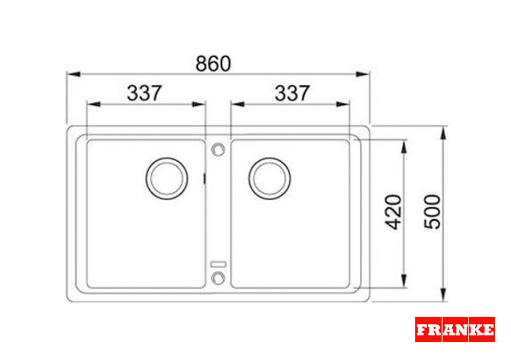 Εικόνα της Νεροχύτης Franke Basis BFG 620 (86x50) Stone Grey 3145511171