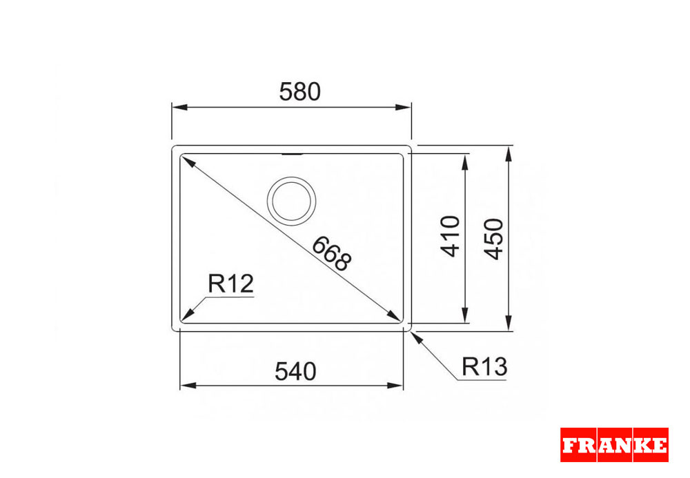 Εικόνα της Νεροχύτης Franke Box BBX 210-54/ 110-54 (58x45) Inox 3270430201