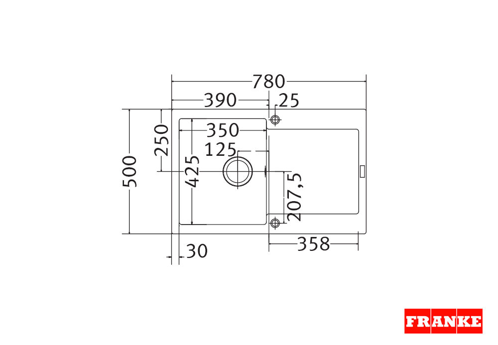 Εικόνα της Νεροχύτης Franke Maris MAG 611 (78x50) Onyx 3140020161