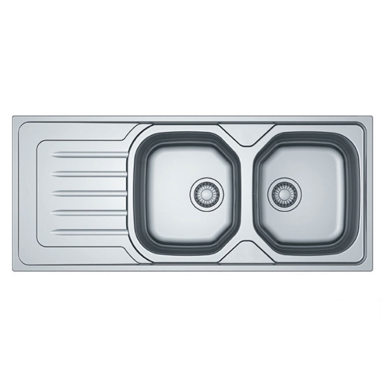 Εικόνα της Νεροχύτης Franke New Value (Onda Line) OLL 621 (116x50) Σαγρέ Inox 3011551022