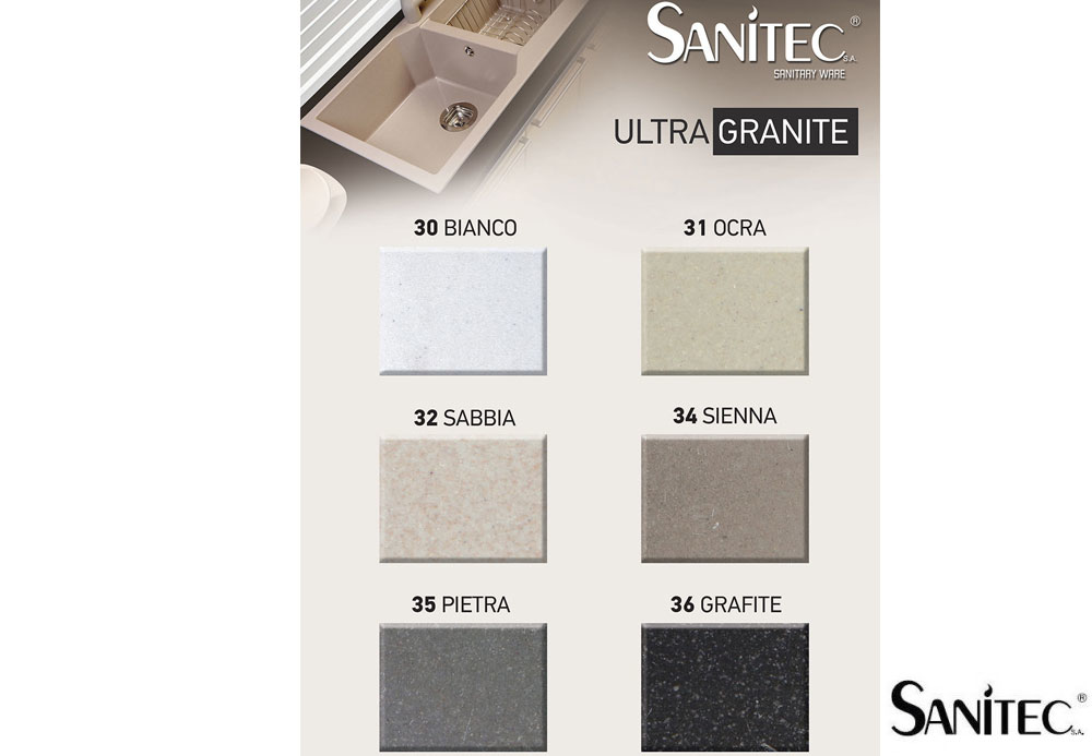 Εικόνα της Νεροχύτης Sanitec Ultra Granite 809 (60x50) Sienna