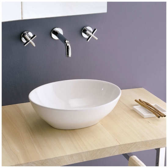 Εικόνα της Νιπτήρας Μπάνιου Scarabeo Ovo 8011 41x33,5cm