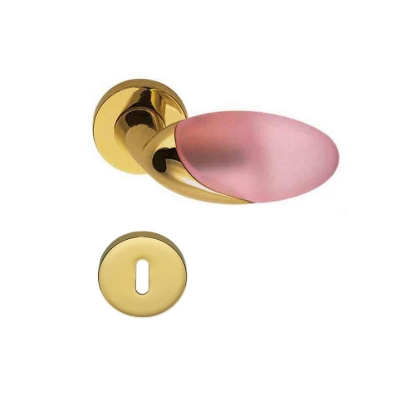 Εικόνα της Πόμολο Πόρτας Colombo EGG Oro Lucido Rosa