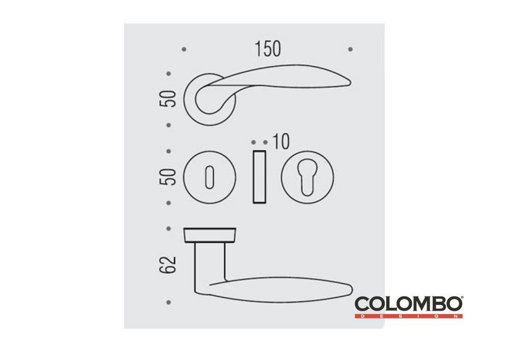 Εικόνα της Πόμολο Πόρτας Colombo Wing Oro Plus