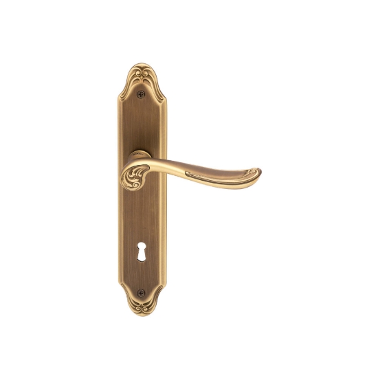 Εικόνα της Πόμολο Πόρτας Με Πλάκα (75mm) Mandelli Lord Ζεύγος Μπρονζέ