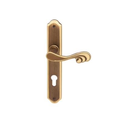 Εικόνα της Πόμολο Πόρτας Με Πλάκα (75mm) Mandelli Soft Ζεύγος Μπρονζέ