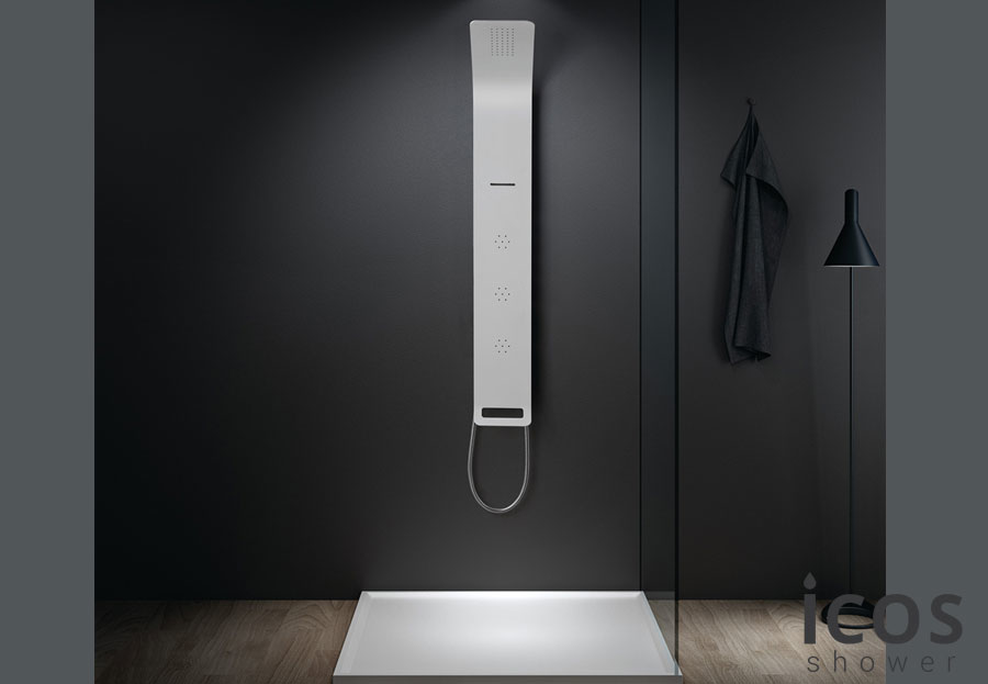 Εικόνα της Στήλη Ντούς-Υδρομασάζ  Icos Shower Astrea Θερμομικτική White Matt 4 Εξόδων