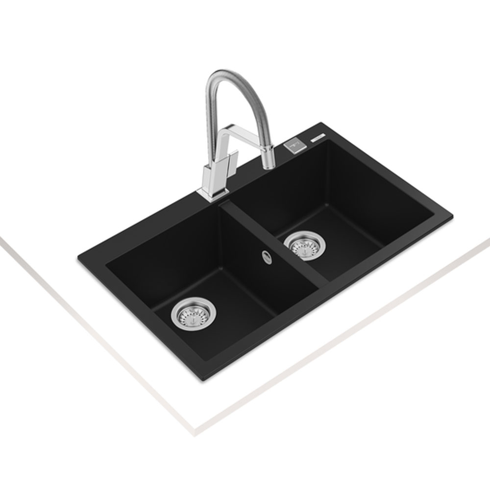 Εικόνα της Νεροχύτης Teka Forsquare 2C 790 TG (79x50) Black N.430.BL