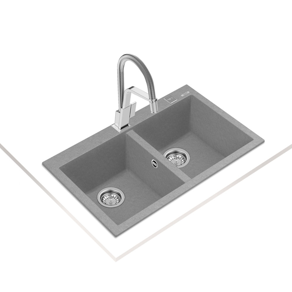 Εικόνα της Νεροχύτης Teka Forsquare 2C 790 TG (79x50) Stone Grey N.430.SG