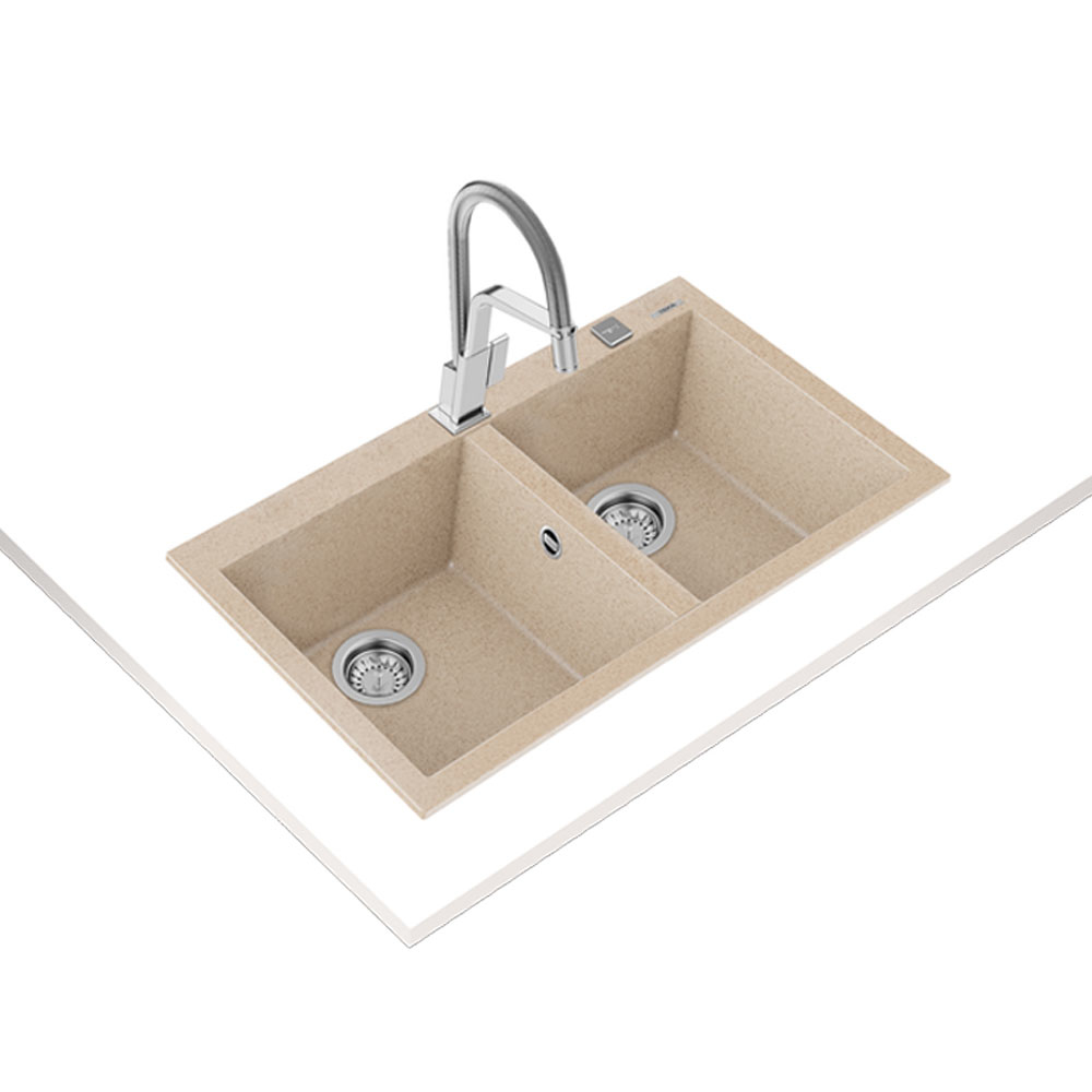 Εικόνα της Νεροχύτης Teka Forsquare 2C 790 TG (79x50) Avena Beige N.430.AB
