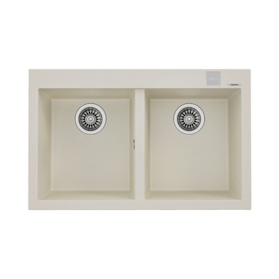 Εικόνα της Νεροχύτης Teka Forsquare 2C 790 TG (79x50) Bright Cream N.430.BC