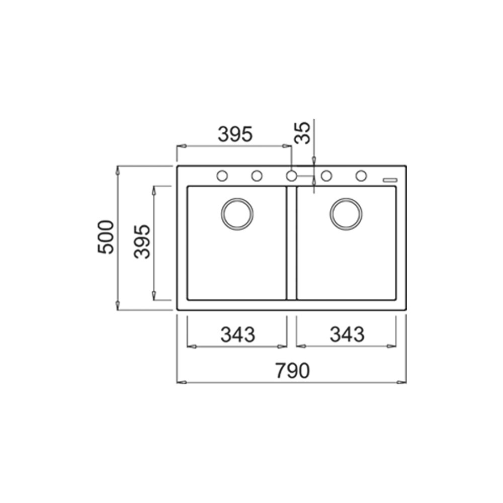 Εικόνα της Νεροχύτης Teka Forsquare 2C 790 TG (79x50) Bright Cream N.430.BC