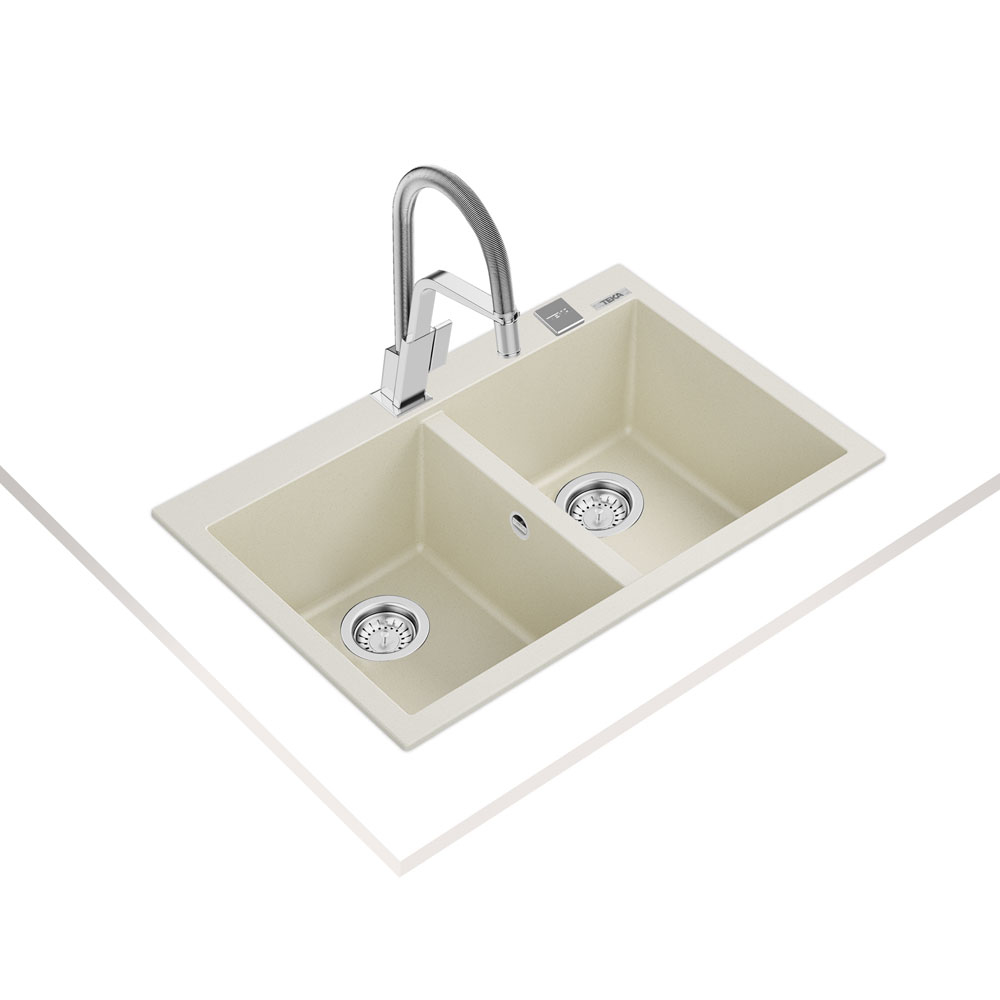 Εικόνα της Νεροχύτης Teka Forsquare 72.40 TG (79x50) Bright Cream N.431.BC