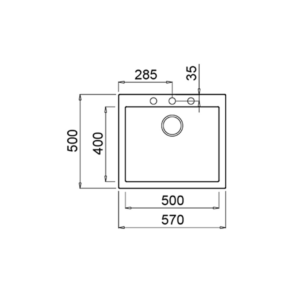 Εικόνα της Νεροχύτης Teka Forsquare 50.40 TG (57x50) Artic White N.432.AW