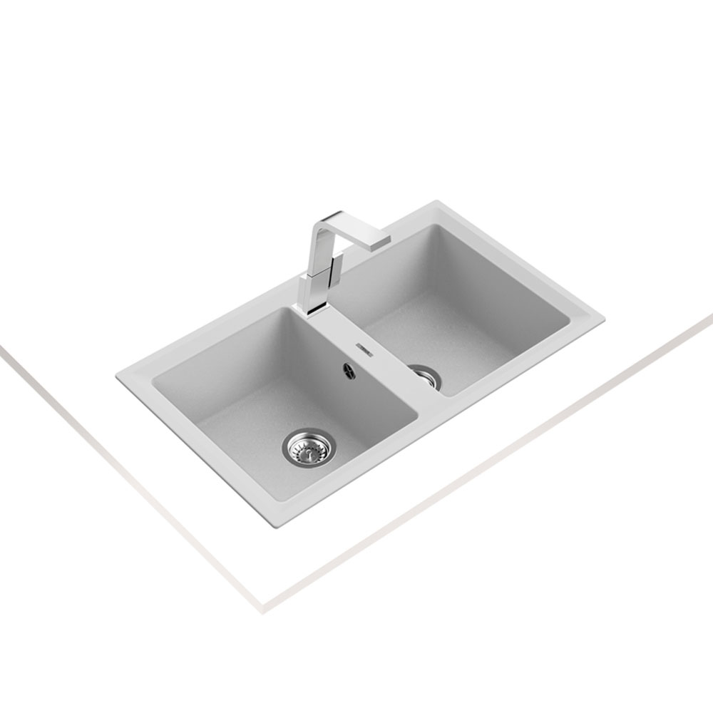 Εικόνα της Νεροχύτης Teka Stone 90 C-TG 2C (86x51) White N.440.WH
