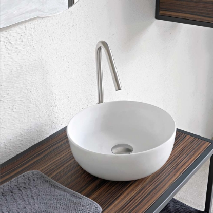 Εικόνα της Νιπτήρας Μπάνιου Scarabeo Glam 1807-301 Ø39cm Λευκό Ματ