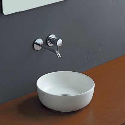 Εικόνα της Νιπτήρας Μπάνιου Scarabeo Glam 1808-301 Ø33cm Λευκό Ματ