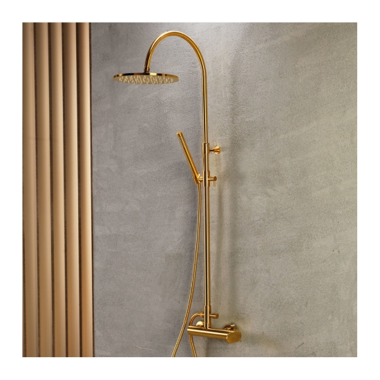 Εικόνα της Στήλη Ντούς 2 Εξόδων Armando Vicario Slim 500065-201 Brushed Gold