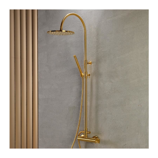 Εικόνα της Στήλη Ντούς 2 Εξόδων Armando Vicario Industrial 512065-201 Brushed Gold