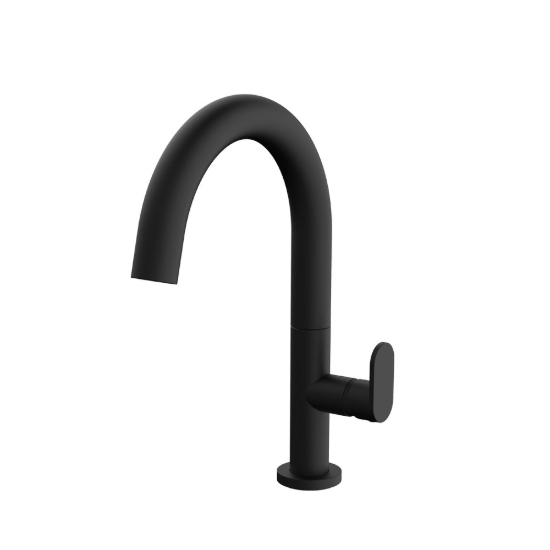 Εικόνα της Μπαταρία Νιπτήρος Μεσαίου Ύψους Armando Vicario Slim 500040-400 Black Matt