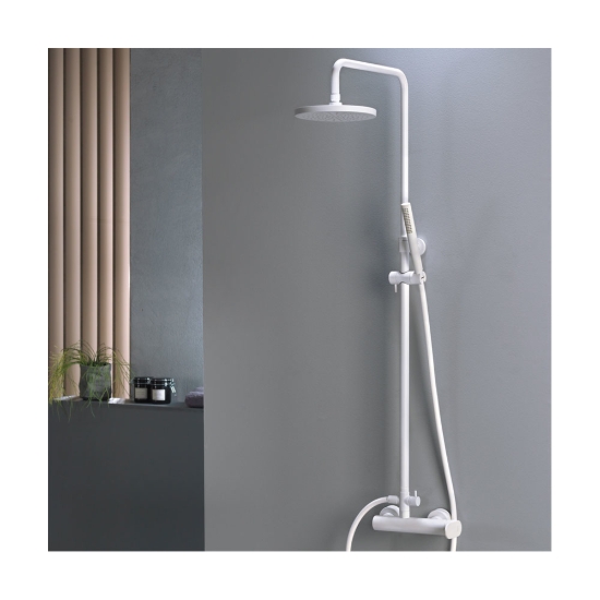 Εικόνα της Στήλη Ντούς 2 Εξόδων Armando Vicario Slim 500065-300 White Matt