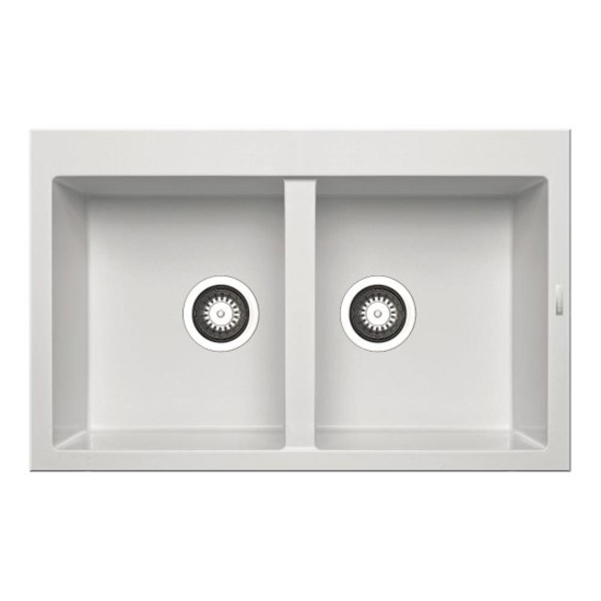 Εικόνα της Νεροχύτης Pyramis Pyragranite Alazia (79x50) 2B Snow 079810911