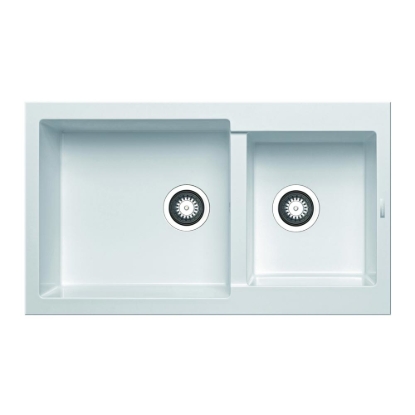 Εικόνα της Νεροχύτης Pyramis Pyragranite Alazia (86x50) 1 3/4B Snow 079811711