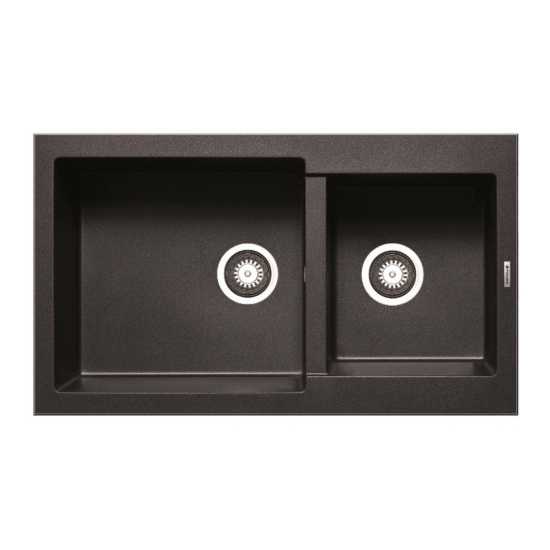 Εικόνα της Νεροχύτης Pyramis Pyragranite Alazia (86x50) 1 3/4B Carbon 079811811