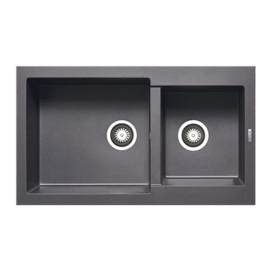 Εικόνα της Νεροχύτης Pyramis Pyragranite Alazia (86x50) 1 3/4B Iron Grey 070037611