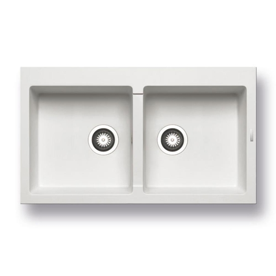 Εικόνα της Νεροχύτης Pyramis Pyragranite Athlos (86x50) 2B Snow 070071211