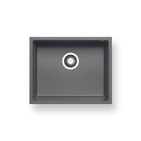 Εικόνα της Νεροχύτης Υποκαθήμενος Pyramis Pyragranite Tetragon (50x40) 1B Iron Grey 070067011