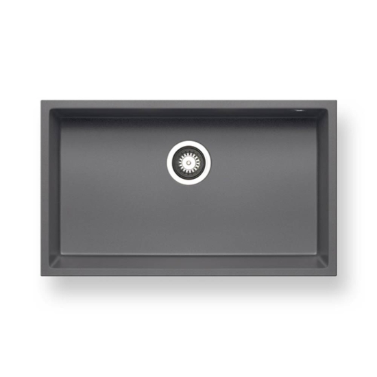 Εικόνα της Νεροχύτης Υποκαθήμενος Pyramis Pyragranite Tetragon (70x40) 1B Iron Grey 070068811