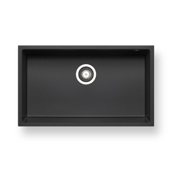 Εικόνα της Νεροχύτης Υποκαθήμενος Pyramis Pyragranite Tetragon (70x40) 1B Carbon 070068411