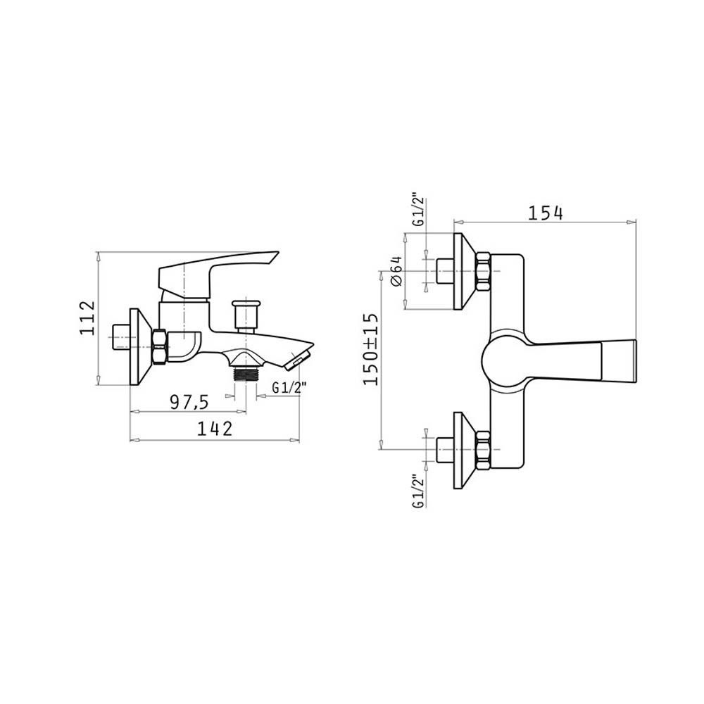 Εικόνα της Μπαταρία Λουτρού Pyramis Delicato Plus 090925301