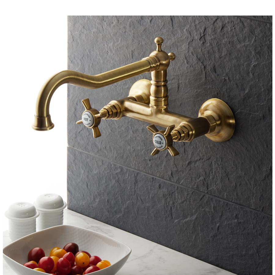 Εικόνα της Μπαταρία Κουζίνας Τοίχου Bugnatese Princeton 852-220 Bronze