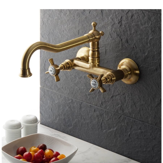 Εικόνα της Μπαταρία Κουζίνας Τοίχου Bugnatese Princeton 852-220 Bronze