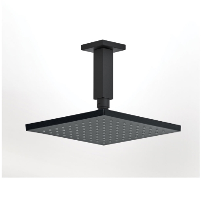 Εικόνα της Ανακλινόμενη Κεφαλή ABS 20x20 Με Μπράτσο Οροφής 10cm E044077-400 + R50812-400 Black Matt