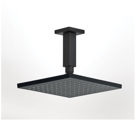 Εικόνα της Ανακλινόμενη Κεφαλή ABS 20x20 Με Μπράτσο Οροφής 10cm E044077-400 + R50812-400 Black Matt