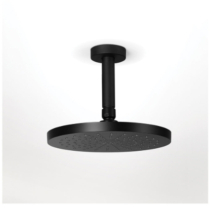 Εικόνα της Ανακλινόμενη Κεφαλή ABS Ø20 Με Μπράτσο Οροφής 10cm E044075-400 + R50813-400 Black Matt