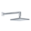 Εικόνα της Ανακλινόμενη Κεφαλή ABS 20x20 Με Επίτοιχο Μπράτσο 35cm E044077-110 + R50802-110 Inox